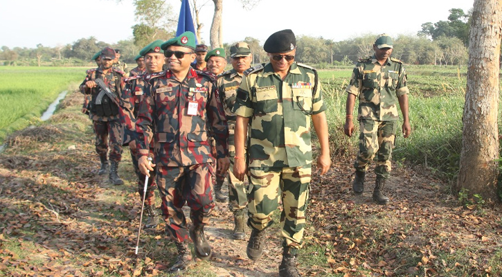 ঝিনাইদহ সীমান্তে বিজিবি-বিএসএফ সৌজন্য সাক্ষাৎ